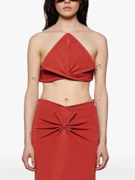 Sutien Christopher Esber tricotate roșu