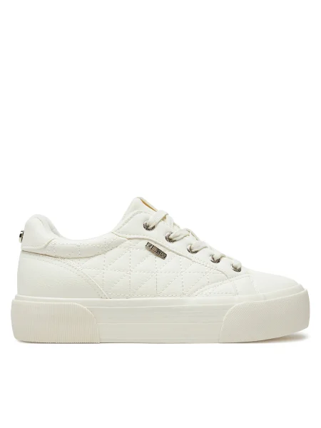 Sneakerși Big Star Shoes cu platformă alb