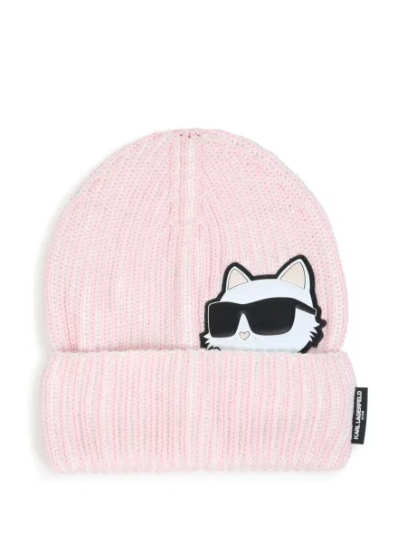 Czapka dziecięca Karl Lagerfeld różowa
