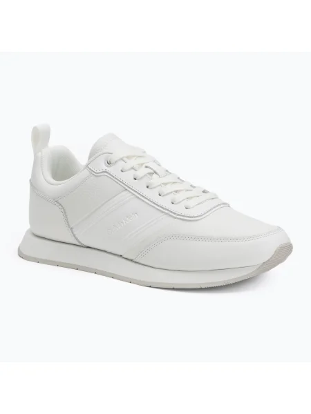 Calvin Klein Sneakersy Low Prof Runn Laceup Tape biela