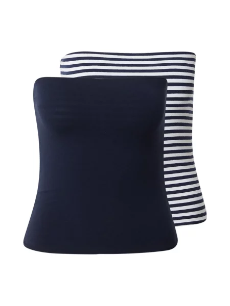 HOLLISTER Top TAYLOR bleumarin alb