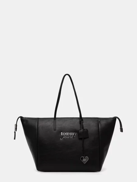 Rucsac Tommy Jeans din piele negru