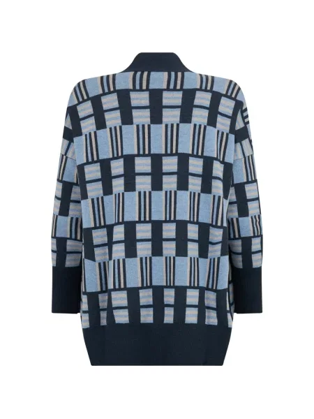 Cardigan Moorer cu imprimeu geometric albastru