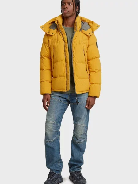 Куртка G-star Raw з капюшоном жовта