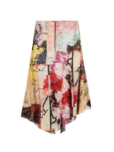 Desigual Fustă galben / roz / roșu negru