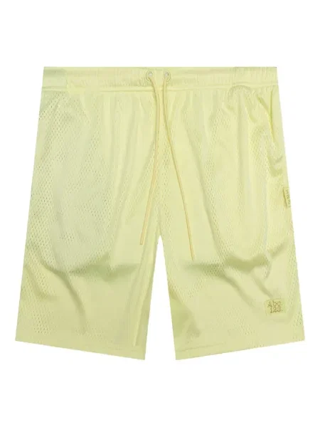 Pantaloni scurți Advisory Board Crystals plasă de cristal galben
