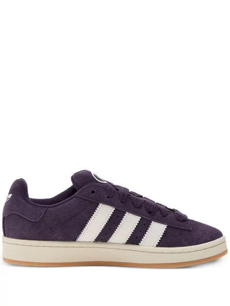 Sneakerși Adidas Campus din piele de căprioară cu dungi violet