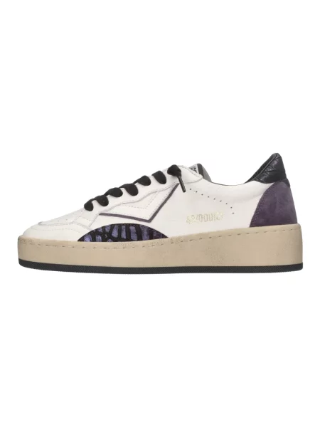 Sneakersy 4b12 skórzane białe