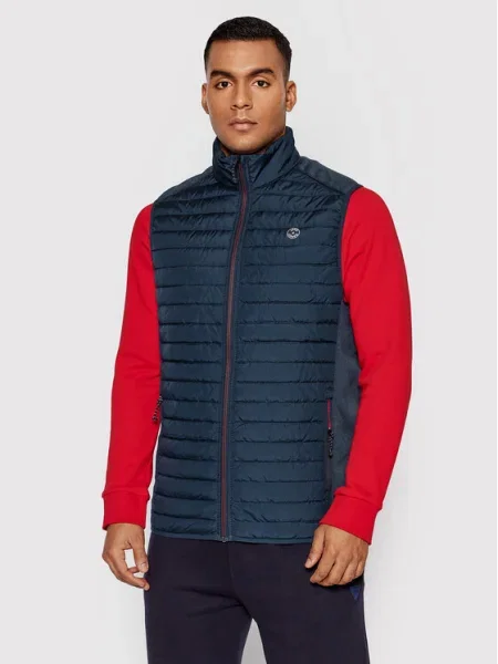 JACK & JONES Vestă închis albastru