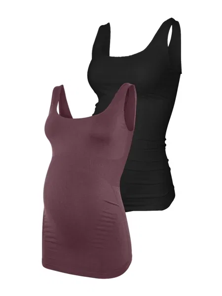 MAMALICIOUS Top MLHEAL vinsko rdeča črna