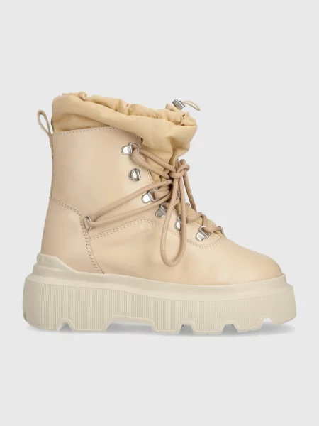 Кожаные сапоги Inuikii бежевые