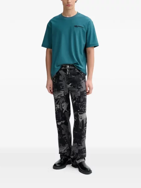 Μπλούζα Karl Lagerfeld Jeans με αυτόγραφο μπλε