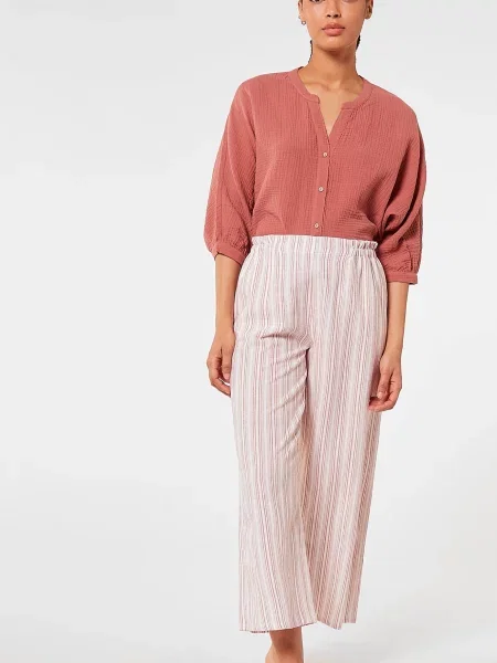 Льняная пижама Etam в полоску