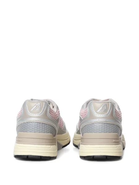 Sneakerși Autry din piele cu pene gri
