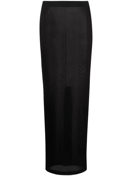 Fusta maxi Tom Ford din satin negru