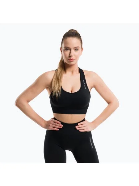 Gym Glamour Compress Black фитнес сутиен черно