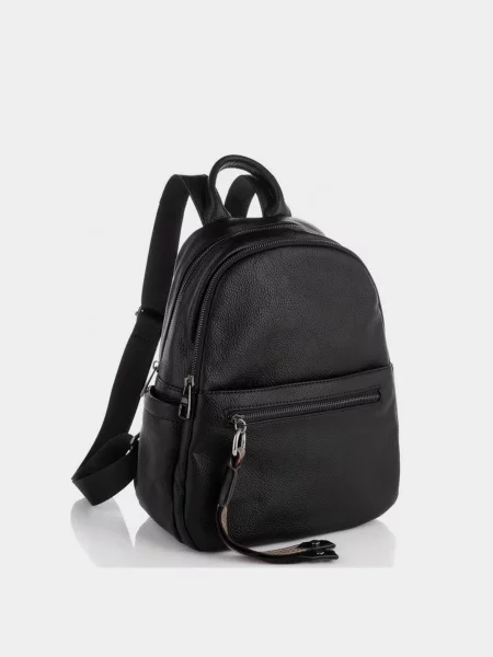 Кожаный повседневный рюкзак Royalbag черный
