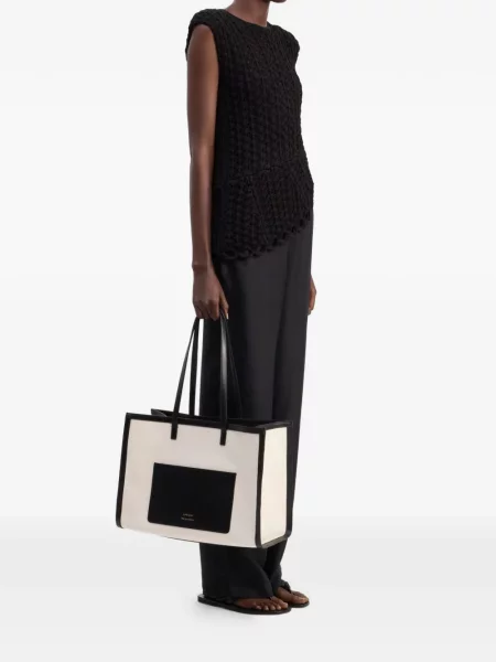 Top Loulou De Saison cu volane negru