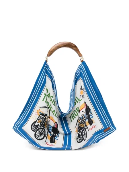 Torebka Farm Rio z nadrukiem biała