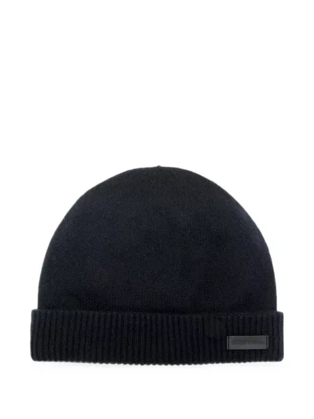 Căciulă Emporio Armani cu autograf negru