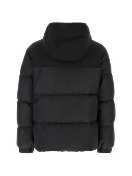 Geacă cu puf Moncler cu glugă negru
