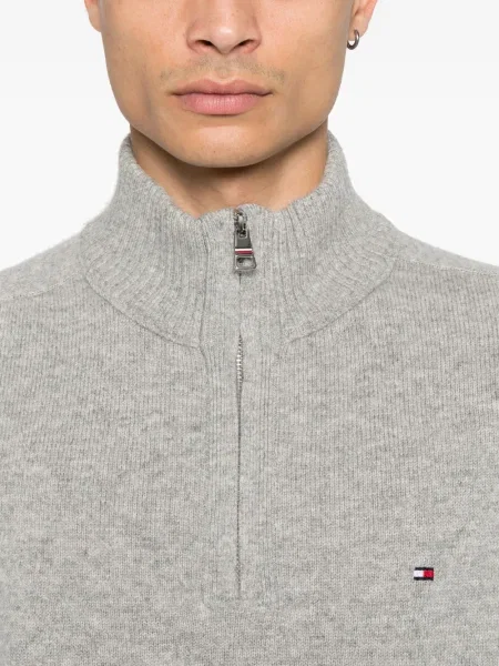 Вълнен пуловер Tommy Hilfiger сиво