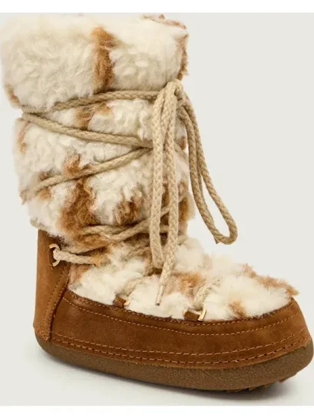 INUIKII Bocanci TEDDY HIGH | shearling | zamsz maro