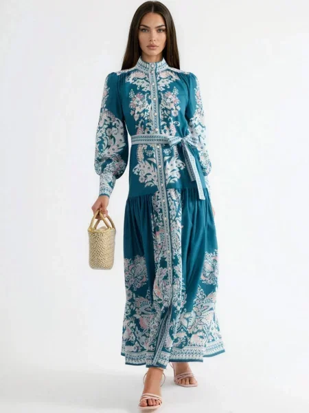 MSN Collection Šaty Maxi' zelená