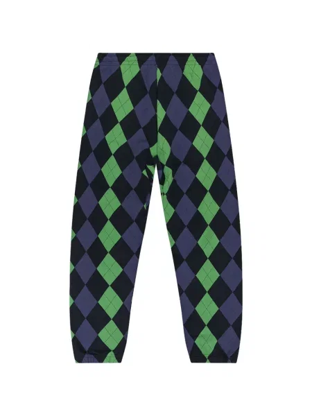 Pantaloni Denim Tears cu model argyle alergare negru