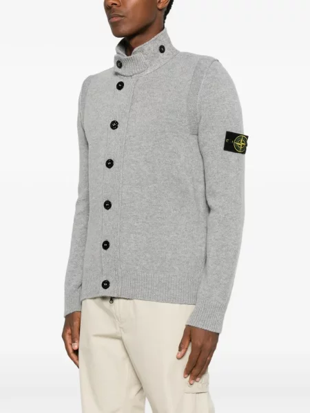 Pulover Stone Island cu strasuri gri