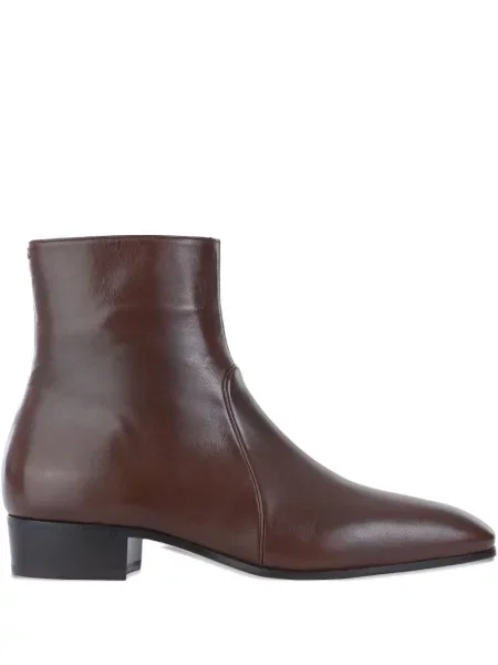 Botine Valentino Garavani din piele maro