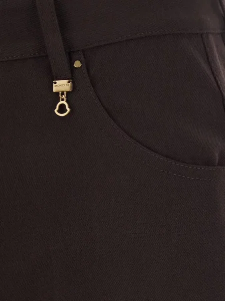 Pantaloni Moncler cu autograf maro