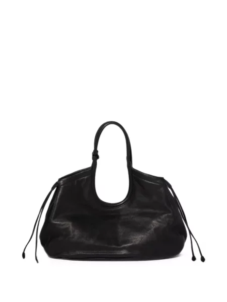 Geantă shopper Miu Miu din piele negru