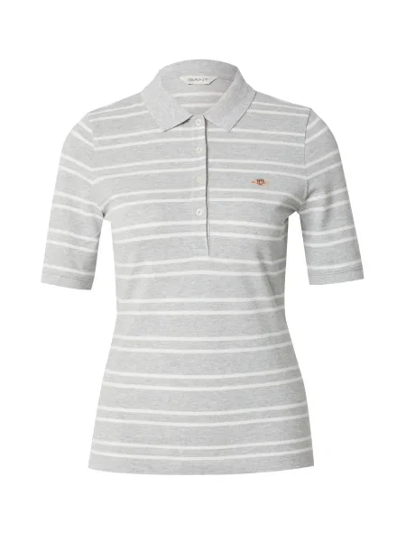 GANT Tricou gri deschis / murdar alb