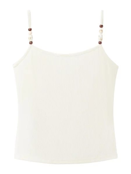 MANGO Top GEMMI crem / măr verde