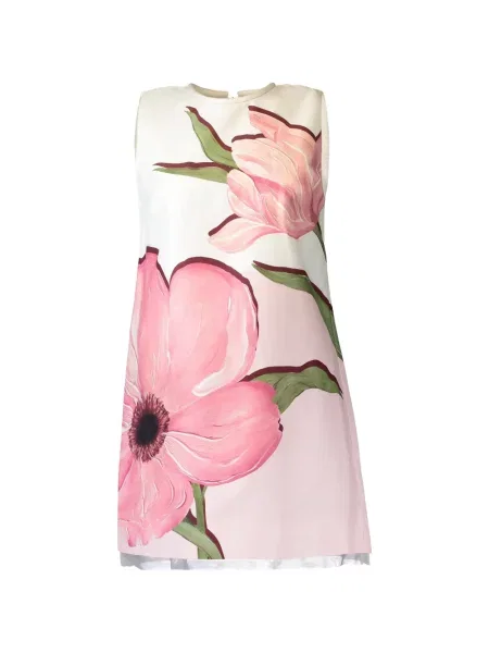 Rochie mini Aje cu model floral cu imagine roz