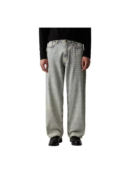 Emporio Armani jeansy relaxed fit niebieskie