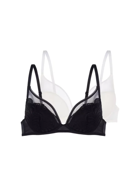 Dorina Sutien negru / lână alb
