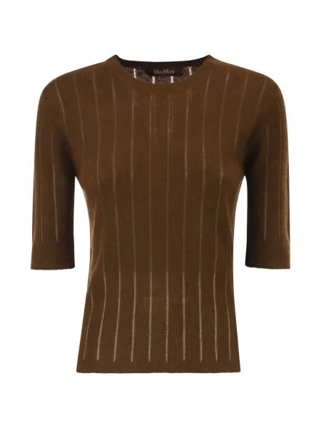 Top Max Mara de mătase maro