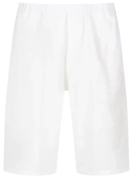 Bermude Amir Slama cu imprimeu animal print din jacard alb