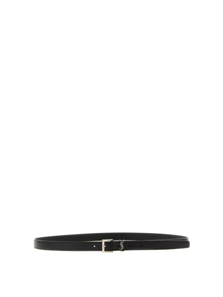 Pasek Saint Laurent skórzany czarny