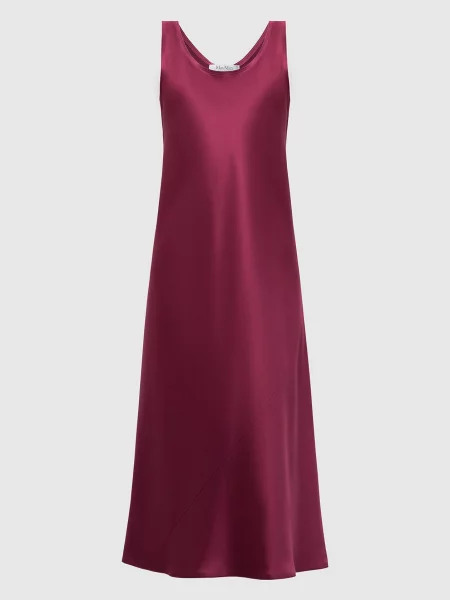 Сукня міді BANJO із шовку Max Mara фіолетова