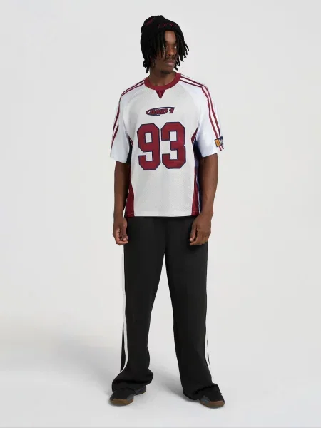 Tricou Respect The Game bleumarin / roșu burgundy / negru alb