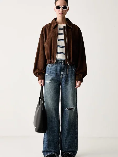 Tommy Jeans rifle wide leg dámske modrá