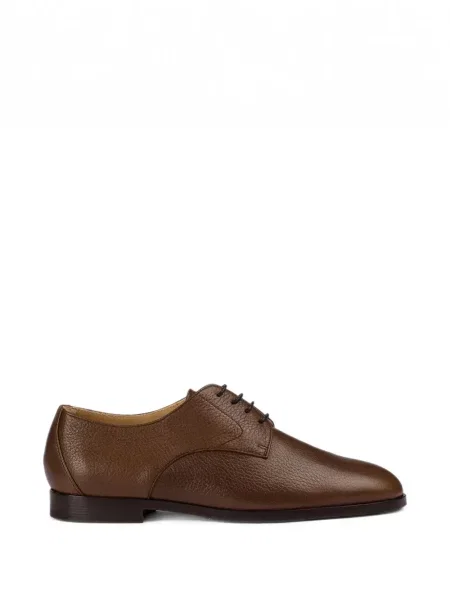 Pantofi loafer Doucal's cu șireturi din piele maro