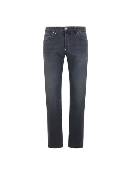 Jeansy straight leg Philipp Plein czarne