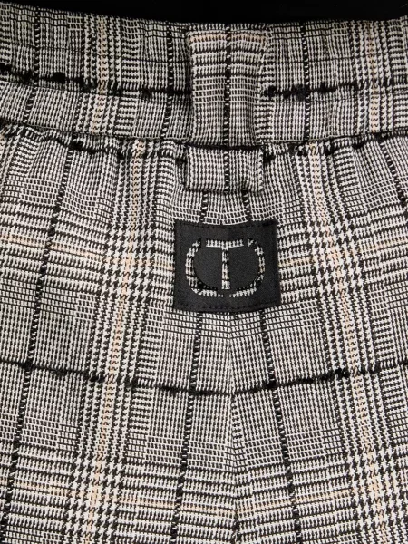 Twinset spodnie szerokie high waist szary