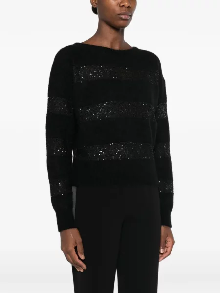 Pulover Max Mara cu paiete negru