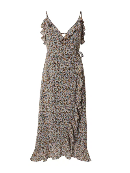 EDITED Rochie de vară Benice crem / mov lavandă / portocaliu mandarină negru