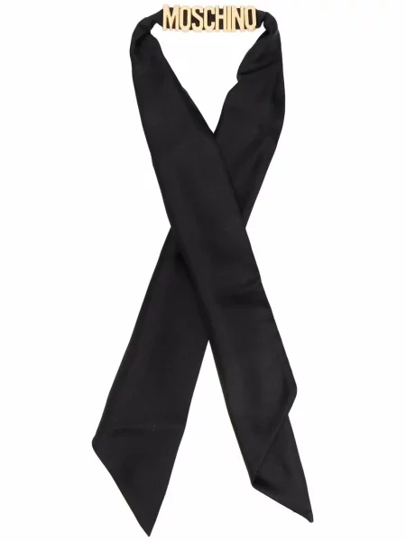 Fular Moschino de mătase negru